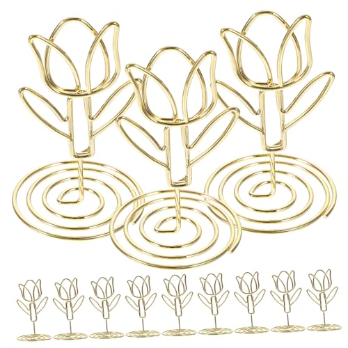 VALICLUD 10Stücke Tischkartenhalter Tulpenform Goldene Bildhalter Für Hochzeiten Tischdekorationen Und Platzkarten Für Festliche Anlässe Und Besondere VALICLUD 10Stücke Tischkartenhalter Tulpenform Goldene Bildhalter Für Hochzeiten Tischdekorationen Und Platzkarten Für Festliche Anlässe Und Besondere von VALICLUD