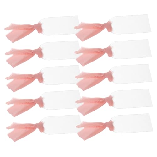 VALICLUD 10Stücke Transparente Stuhlreservierungsschilder Mit Satinband Wiederverwendbare Hochzeitsplatzkarten Für Dekoration Und Unvergessliche Feiern von VALICLUD