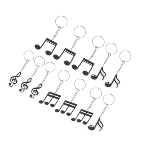 VALICLUD 12stücke Pack Schlüsselanhänger Mit Musiknote Accessoires Für Musikthemenpartys Taschen Gastgeschenke Für Feiern Konzerte Tanzveranstaltungen von VALICLUD