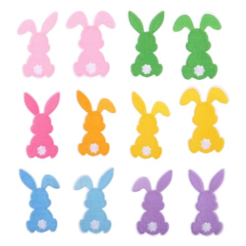 VALICLUD 12 Stück Niedliche Osterhasen Aufnäher Gestickte Bügelpatches für Taschen Kleidung Diy Modeaccessoires für Reisen Feiern VALICLUD 12 Stück Niedliche Osterhasen Aufnäher Gestickte Bügelpatches für Taschen Kleidung Diy Modeaccessoires für Reisen Feiern von VALICLUD