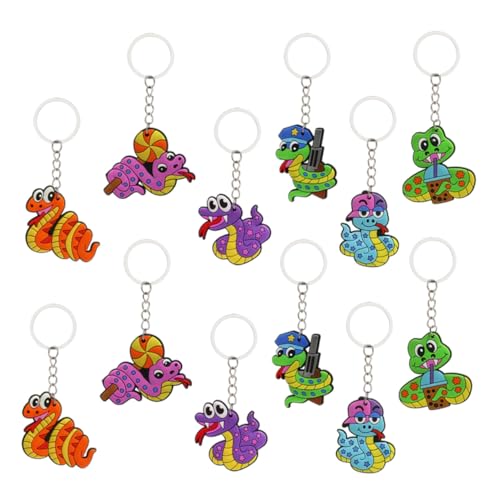 VALICLUD 12 Stück Teiliges Bunter Cartoon schlangen Schlüsselanhänger aus Niedlicher Taschenanhänger mit Farbenfrohem Design als Dekorativer Schlüssel Rucksackanhänger für Freunde VALICLUD 12 Stück Teiliges Bunter Cartoon schlangen Schlüsselanhänger aus Niedlicher Taschenanhänger mit Farbenfrohem Design als Dekorativer Schlüssel Rucksackanhänger für Freunde von VALICLUD