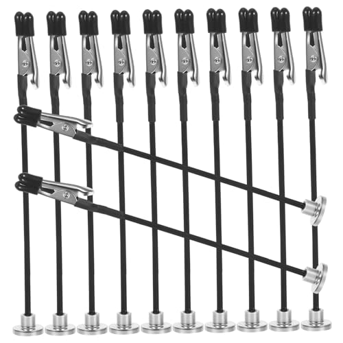 VALICLUD 12 Stück Teiliges Krokodilklemmen Ständer mit Flexibler Biegsamer Magnetbasis und Gummierten Soft Head Clips für Tags und Platzkarten für Modellmalerei und Schreibtischorganisation VALICLUD 12 Stück Teiliges Krokodilklemmen Ständer mit Flexibler Biegsamer Magnetbasis und Gummierten Soft Head Clips für Tags und Platzkarten für Modellmalerei und Schreibtischorganisation von VALICLUD