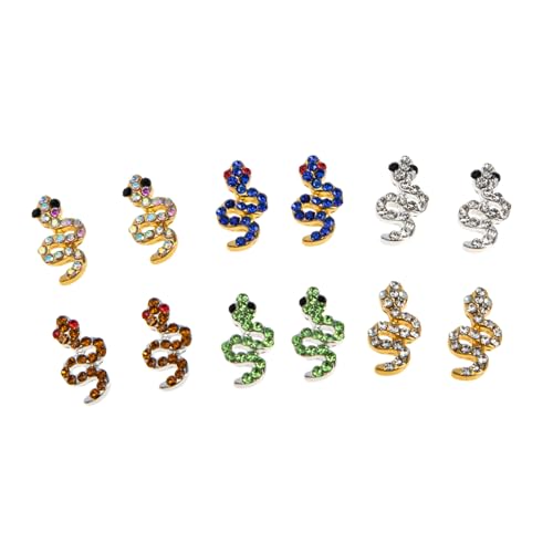 VALICLUD 12 Stück Teiliges Nagel Schmuck Schlangen Design Nail Gems Maniküre Dekorationen DIY Nail Art Zubehör für Stilvolle Kreative Nagelgestaltung von VALICLUD