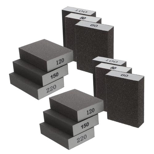 VALICLUD 12 Stück Teiliges Schleifschwamm Doppelseitig Grobkörnig Vielseitig für Holz Metall Trockenbau Schützender Schwamm für Effizientes Kratzfreies Schleifen und Möbelpolitur VALICLUD 12 Stück Teiliges Schleifschwamm Doppelseitig Grobkörnig Vielseitig für Holz Metall Trockenbau Schützender Schwamm für Effizientes Kratzfreies Schleifen und Möbelpolitur von VALICLUD