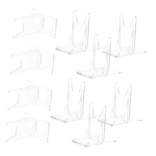 VALICLUD 12 Stück Teiliges Transparentes Verstellbares Kunststoff-display-ständer Rechteckiger Basis Stabiler Tisch-staffelei für Fotos Visitenkarten und Flache Teller für Hochzeiten Büro von VALICLUD