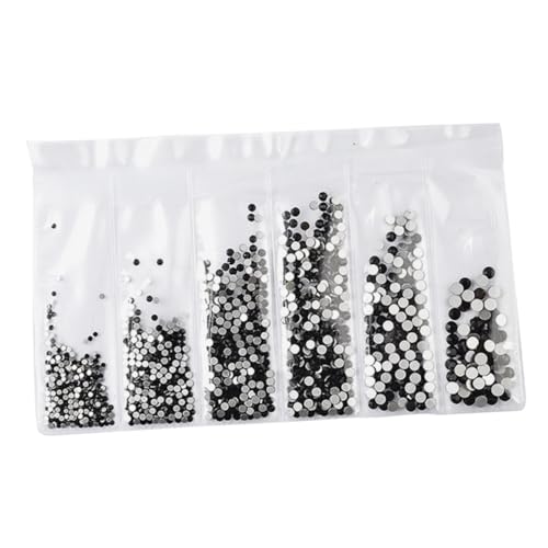 VALICLUD 1364 Stück Teiliges Nagelsteine Schwarz Flache Glas Strasssteine für DIY Maniküre Nail Art Supplies Schmuck Dekoration für Frauen und Damen VALICLUD 1364 Stück Teiliges Nagelsteine Schwarz Flache Glas Strasssteine für DIY Maniküre Nail Art Supplies Schmuck Dekoration für Frauen und Damen von VALICLUD