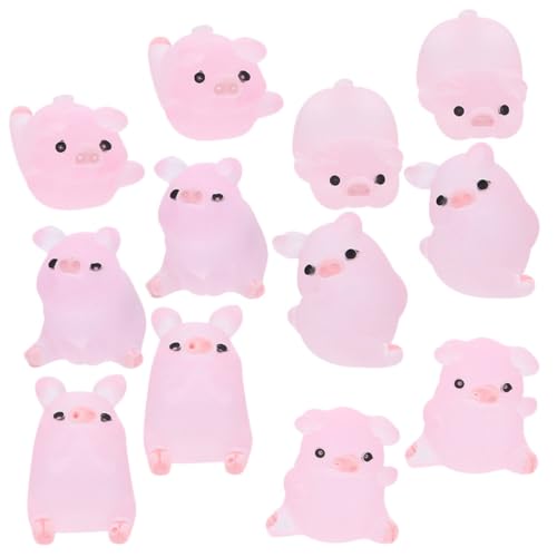 VALICLUD 15 Stück Teiliges Schweinchen aus Harz Niedliche Piggy Figuren für Schreibtisch DIY Dekoration Vielseitige Tischdeko und Miniatur Landschaftsornamente von VALICLUD