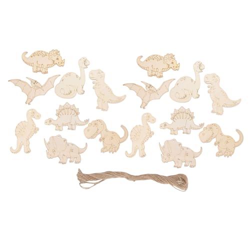 VALICLUD 16 Stück Teiliges DIY Holzscheiben mit Niedlichen Dinosaurier Motiven Unvollendete Holzanhänger für Bastelprojekte Kinderfreundliche Holzfiguren zum Dekorieren und Aufhängen VALICLUD 16 Stück Teiliges DIY Holzscheiben mit Niedlichen Dinosaurier Motiven Unvollendete Holzanhänger für Bastelprojekte Kinderfreundliche Holzfiguren zum Dekorieren und Aufhängen von VALICLUD