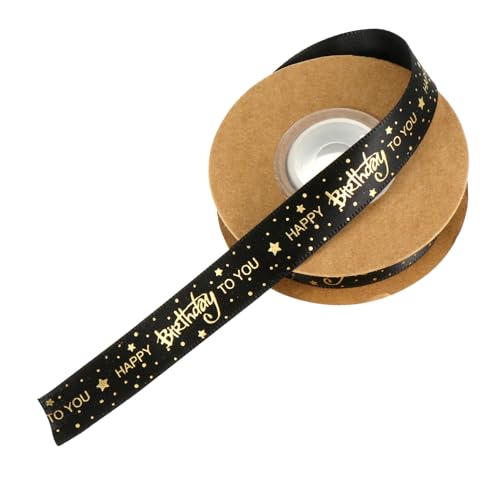 VALICLUD 1Rolle Polyester Dekoratives Geschenkband Happy Birthday für DIY Geschenkverpackung Party Dekoration und Bastelarbeiten von VALICLUD