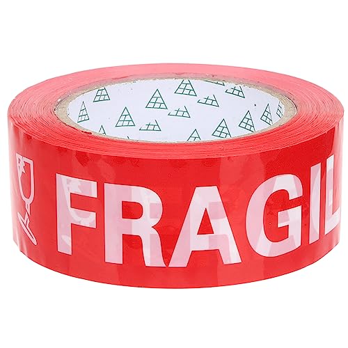 VALICLUD 1Rolle Zerbrechliches Warnband Fragile Markierungsband für Versand Verpackung Selbstklebendes Tape für Kisten Flaschen Kunststoffe Hochwertiges Langlebiges von VALICLUD