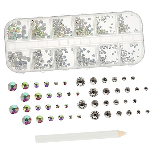 VALICLUD 1Satz Große Strasssteine Für Nagelkunst Runde Dekorationen Mit Ab Farbe Für DIY Nageldesign Und Maniküre Nail Art von VALICLUD