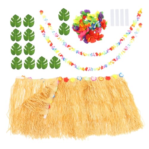 VALICLUD 1Satz Hawaiianischer Partytischrock Teiliges Tischrock mit Blumen und Blättern Dekoration für Sommerpartys Gartenfeiern Langlebig von VALICLUD