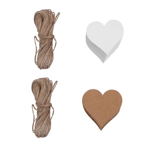 VALICLUD 1Satz Kraftpapier Geschenkanhänger mit Juteschnur Herzform für DIY Lesezeichen und Wunschkarten Weiße Braune Etiketten für VALICLUD 1Satz Kraftpapier Geschenkanhänger mit Juteschnur Herzform für DIY Lesezeichen und Wunschkarten Weiße Braune Etiketten für von VALICLUD