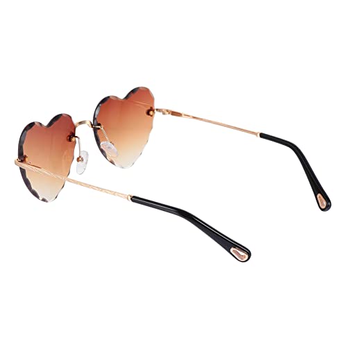 VALICLUD 1Stück Frameless Herz Sonnenbrille mit Dicken Kanten Sommerbrille für Damen und Herren Leicht und Bequem für Partys und Outdoor Aktivitäten von VALICLUD