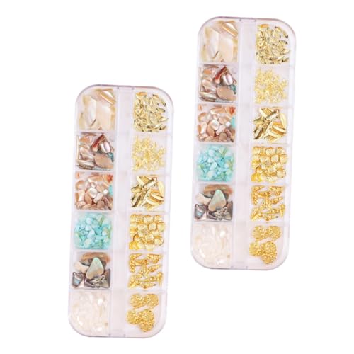 VALICLUD 2 Boxen Fächer Nageldekor mit Muschel und Charms DIY Nail Art Zubehör für Frauen Geeignet für Natürliche und Künstliche Nägel für Party Bühne und Alltag VALICLUD 2 Boxen Fächer Nageldekor mit Muschel und Charms DIY Nail Art Zubehör für Frauen Geeignet für Natürliche und Künstliche Nägel für Party Bühne und Alltag von VALICLUD