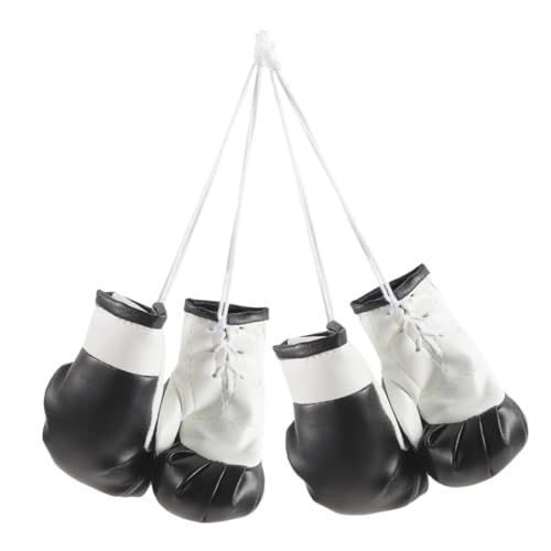 VALICLUD 2 Paare Mini Boxhandschuhe Anhänger Leicht Langlebig Boxhandschuh Deko Schlüsselanhänger Auto Innenraum Schmuck Geschenkset Klassisch von VALICLUD