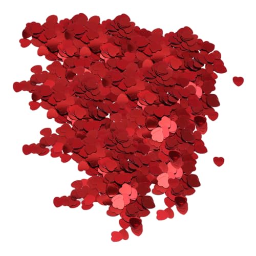 VALICLUD 2 Packungen Rote Herzförmige Plastik Konfetti Tischdekoration Hochzeit Party Valentinstag Festliche Streudeko für Hochzeit Geburtstag Taufparty von VALICLUD