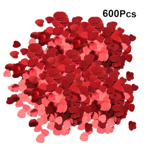 VALICLUD 2 Packungen Rotes Herz Konfetti aus Robustem Kunststoff pro Packung Tischdekoration für Hochzeit Valentinstag Brautparty Kommunion und Festliche Feiern VALICLUD 2 Packungen Rotes Herz Konfetti aus Robustem Kunststoff pro Packung Tischdekoration für Hochzeit Valentinstag Brautparty Kommunion und Festliche Feiern von VALICLUD