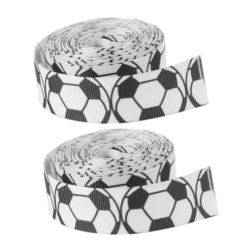VALICLUD 2 Rollen Fußball -Dekorationsband Verpackung Sport Ripsband Fußballband Fälschung für Weiß Geschenkband kreative Kuchenbänder DIY-Band basteln Banddekor Party-Geschenkbänder Stoff VALICLUD 2 Rollen Fußball -Dekorationsband Verpackung Sport Ripsband Fußballband Fälschung für Weiß Geschenkband kreative Kuchenbänder DIY-Band basteln Banddekor Party-Geschenkbänder Stoff von VALICLUD