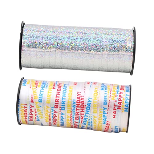 VALICLUD 2 Rollen Geburtstagsballonband Und Band Satinverpackung Samtband Hochzeitsbänder Dekoration Geschenkband von VALICLUD