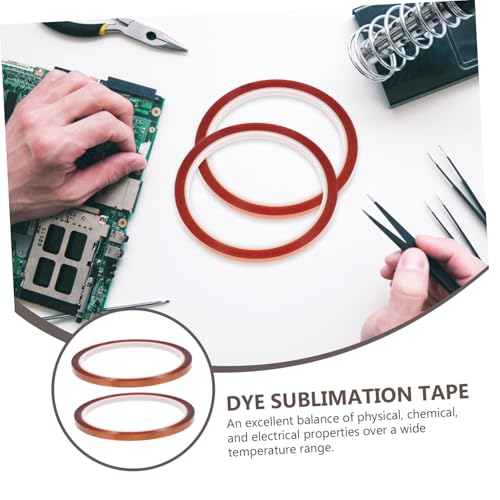 VALICLUD 2 Rollen Hitzebeständiges Sublimationstape Wärmeübertragungsband für Heat Press Langlebiges Verschleißfestes Klebeband für Sublimationstassen Elektronik und DIY anwendungen VALICLUD 2 Rollen Hitzebeständiges Sublimationstape Wärmeübertragungsband für Heat Press Langlebiges Verschleißfestes Klebeband für Sublimationstassen Elektronik und DIY anwendungen von VALICLUD