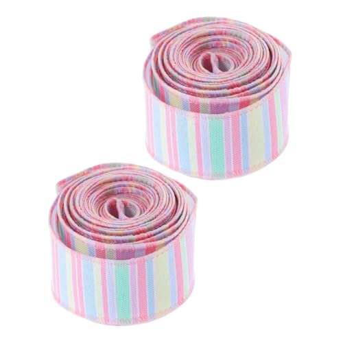 VALICLUD 2 Rollen band Pastellband Osterband Ostereiband geschenkverpackung geschenkband Osterfest Dekoration geschenkbänder set ostergeschenke Bänder für Handwerk Hochzeitsband Eisen von VALICLUD