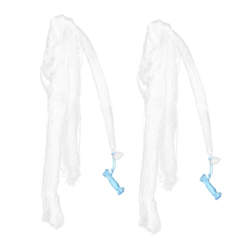VALICLUD 2 Sätze Ballonauslösenetz Bollone-taschen Ballontaschen Ballon-transporttasche Ballonnetz Für Die Decke Halter Für Partyballons Ballon-abwurfnetz-set Ballonnetz Pp Weiß von VALICLUD