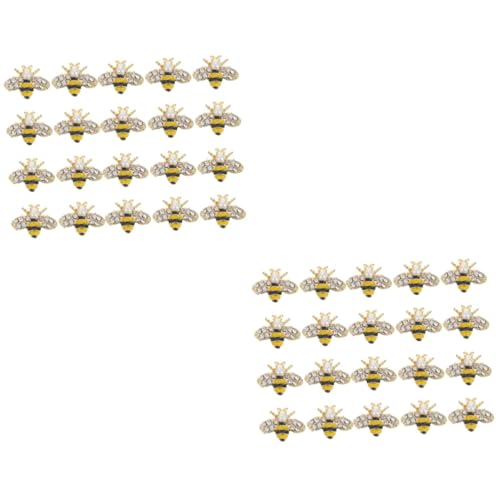 VALICLUD 2 Sätze Bienen Nagelschmuck Teiliges Aus Legierung Diy Nagelkunst Zubehör Für Kreative Maniküre Und Stilvolle Nail Art Dekorationen 20 Stück * 2 VALICLUD 2 Sätze Bienen Nagelschmuck Teiliges Aus Legierung Diy Nagelkunst Zubehör Für Kreative Maniküre Und Stilvolle Nail Art Dekorationen 20 Stück * 2 von VALICLUD