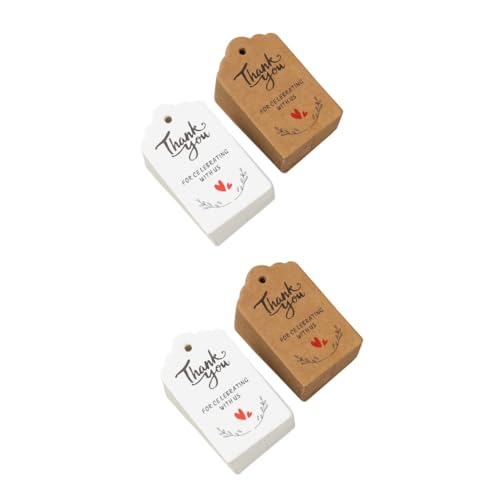 VALICLUD 2 Sätze Danke Für Das Etikett Dankeschön-tag Aus Papier Vielen Dank, Dass Sie Etiketten Geburtstags-tags Hochzeitsgeschenk Mini-dankeschön-tags Dekoratives Etikett 200 Stück * 2 von VALICLUD