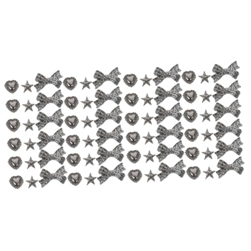 VALICLUD 2 Sätze Nagelzubehör Nagel-kits Nageldesign Nagelkunst Maniküre Nägel Nageldekor Für Finger Uv Fälschung Herstellung Dekoration Silver Legierung 30 Stück * 2 von VALICLUD