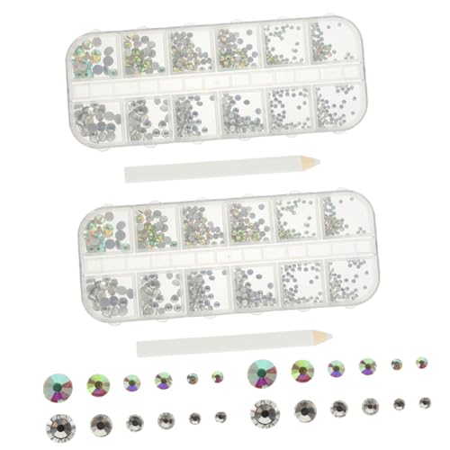 VALICLUD 2 Sätze Nail Rhinestones aus Nail Diamonds Flachrücken Strasssteine für Nageldesign und Diy Bastelarbeiten für Kreative und Dekorationen VALICLUD 2 Sätze Nail Rhinestones aus Nail Diamonds Flachrücken Strasssteine für Nageldesign und Diy Bastelarbeiten für Kreative und Dekorationen von VALICLUD