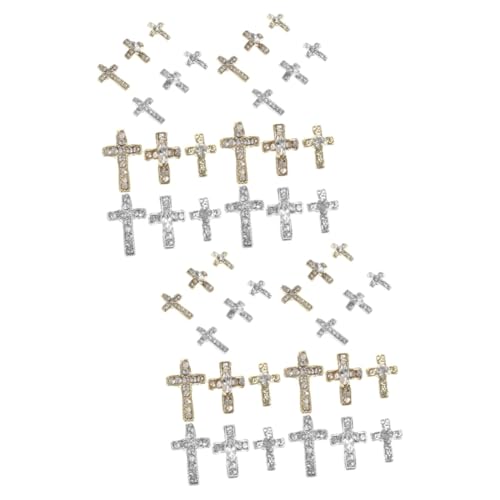VALICLUD 2 Sätze Teiliges Nagelkreuz Charms Strasssteinen Nageldekoration Für Nail Art Maniküre Und Besondere Anlässe 60 Stück * 2 VALICLUD 2 Sätze Teiliges Nagelkreuz Charms Strasssteinen Nageldekoration Für Nail Art Maniküre Und Besondere Anlässe 60 Stück * 2 von VALICLUD