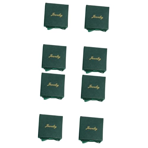 VALICLUD 2 Sätze Vintage Schmuckschatulle Schmuckkästchen Für Damen Juwelierorganisator Halter Aufbewahrungsbehälter Für Ohrringe Verpackung Klein Green Karton 4 Stücke * 2 von VALICLUD