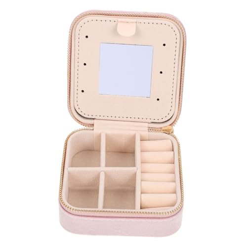 VALICLUD 2 Stck. Aufbewahrungsbox Für Schmuck Schmuckkoffer Reiseschmuck-organizer Hochzeit Organisatoren Reisen Reise Schmuckschatulle Klein Halskette Rosa Weiße Schachtel von VALICLUD