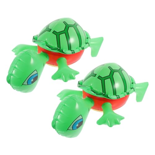 VALICLUD 2 Stück Aufblasbare Schildkröten PVC Luftballons Wasserdichtes Partydeko für Strand und Poolfeiern Kinderfreundlich und Langlebig von VALICLUD