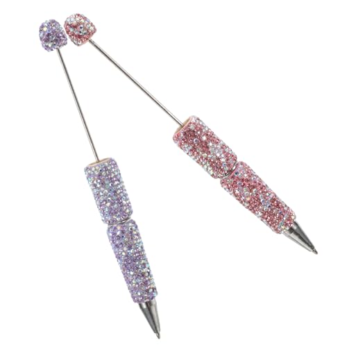 VALICLUD 2 Stück Diamant-kugelschreiber Bleistifte Kristallstift Kupferstift Flauschiger Stift Bling-schreibtischzubehör Für Das Büro Von Frauen Curva-stift Rostfreier Stahl von VALICLUD
