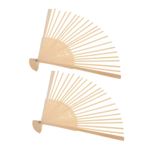 VALICLUD 2 Stück Faltfächer Holzrahmen im Japanischen Stil DIY Handfächer Material für Hochzeiten Festivals und Tanzveranstaltungen Design für Persönliche Projekte von VALICLUD