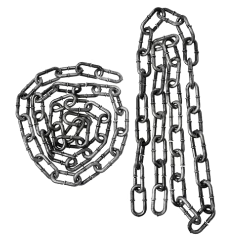 VALICLUD 2 Stück Gefangenenkette Gruselige Cosplay -Ketten Gefälschte Gefängnisketten Schreckliche Halloween -Ketten Gefängnisketten Aus Kunststoff Halloween-kostümketten Plastik Silver VALICLUD 2 Stück Gefangenenkette Gruselige Cosplay -Ketten Gefälschte Gefängnisketten Schreckliche Halloween -Ketten Gefängnisketten Aus Kunststoff Halloween-kostümketten Plastik Silver von VALICLUD