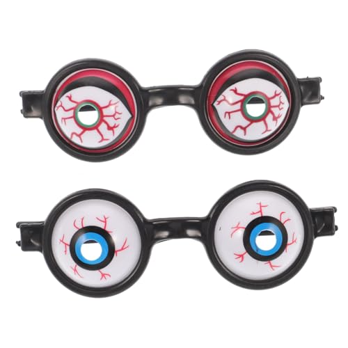 VALICLUD 2 Stück Halloween Augenklappe Kunststoff Gruselige Augenball Brille Karneval für Jungen Mädchen VALICLUD 2 Stück Halloween Augenklappe Kunststoff Gruselige Augenball Brille Karneval für Jungen Mädchen von VALICLUD