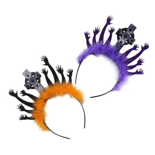 VALICLUD 2 Stück Halloween-stirnband Mit Zombie-hand Und Grabstein-design, Kopfbedeckung, Horror-kopfbedeckung, Haarband Für Maskerade-partys VALICLUD 2 Stück Halloween-stirnband Mit Zombie-hand Und Grabstein-design, Kopfbedeckung, Horror-kopfbedeckung, Haarband Für Maskerade-partys von VALICLUD
