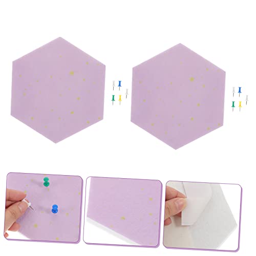 VALICLUD 2 Stück Hexagon Filz Pinnwand Dicke Sechseckige Wanddeko Memo Board Foto Wand DIY Hintergrund Wohnzimmer Schlafzimmer Multifunktionale Filzmatte von VALICLUD