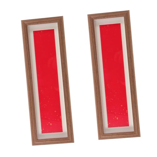 VALICLUD 2 Stück Holz Bilderrahmen für Tischaufstellung Chinesischer Kalligraphie-rahmen mit Stabilem Schattenfugen-design für Kunstausstellungen Postkarten und Memorabilien Präsentation von VALICLUD