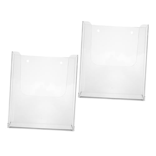 VALICLUD 2 Stück Klarer Wandhalter Wandmontierter Prospektspender und Zeitschriftenhalter Moderner Wand organizer für Büro Wartezimmer Zuhause Vielseitiger Dokumenten Magazinhalter von VALICLUD