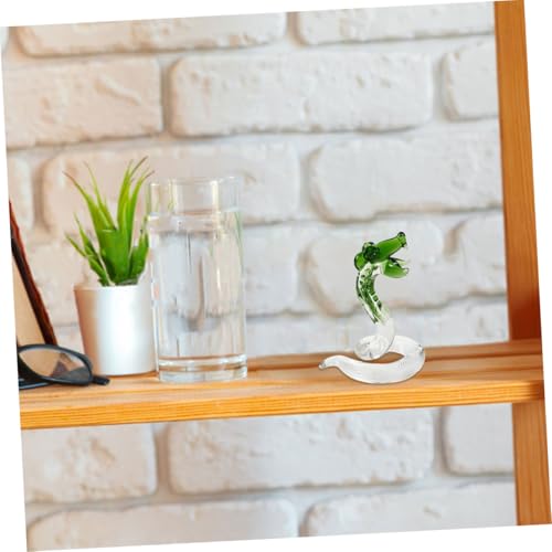 VALICLUD 2 Stück Miniatur Schlangenfiguren Halloween Dekoration Glasdeko Kleine Schlange Ornamente für Wohnzimmer Regal von VALICLUD