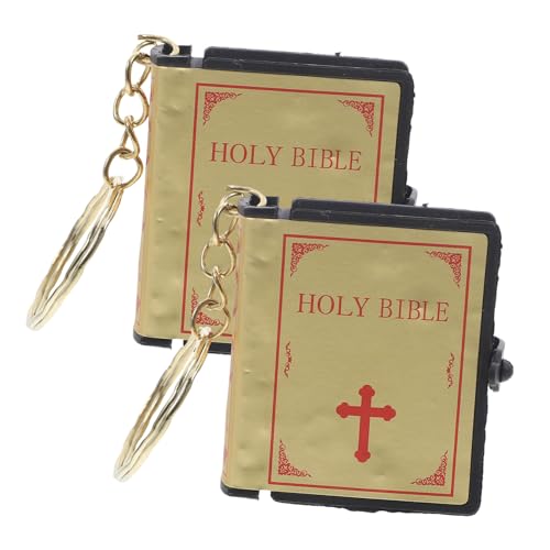 VALICLUD 2 Stück Miniatur Schlüsselanhänger aus Religiöse Schlüsselringe Stilvolles für Taufen und Dekorative Schlüsselbund Zubehör von VALICLUD