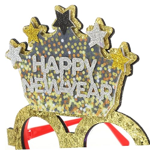 VALICLUD 2 Stück Neujahrs Party Brillen Goldene Stern Krone Dekorative Partybrillen Fotorequisiten für Festival und Silvester Feier VALICLUD 2 Stück Neujahrs Party Brillen Goldene Stern Krone Dekorative Partybrillen Fotorequisiten für Festival und Silvester Feier von VALICLUD