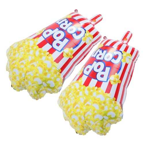 VALICLUD 2 Stück Popcorn Folienballons für Filmabend Geburtstagsfeier Shower Hochzeitsdekoration Lustige Partyaccessoires für Kino von VALICLUD