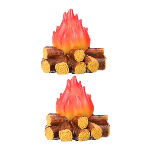 VALICLUD 2 Stück Simulierte Flammenlampe Dekor Flamme Bühnenlicht Tischlampe LED Flammen Nachtlicht Flammenähnliches LED Licht Realistischer von VALICLUD