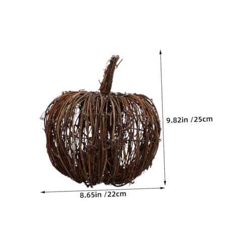VALICLUD 2 Stück Teiliges Rattan Kürbis Handgewebte Halloween und Thanksgiving Tischdeko Wiederverwendbar Leicht und Flexibel für Innen und Außenbereiche Natürliche Herbstliche VALICLUD 2 Stück Teiliges Rattan Kürbis Handgewebte Halloween und Thanksgiving Tischdeko Wiederverwendbar Leicht und Flexibel für Innen und Außenbereiche Natürliche Herbstliche von VALICLUD