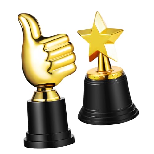 VALICLUD 2 Stück Teiliges Trophäen Daumen und Stern Design Stabile Kunststoff Pokale für Sportpreise Partygeschenke und Auszeichnungen Dekorative Sieger Trophäen für Geburtstag und Schule VALICLUD 2 Stück Teiliges Trophäen Daumen und Stern Design Stabile Kunststoff Pokale für Sportpreise Partygeschenke und Auszeichnungen Dekorative Sieger Trophäen für Geburtstag und Schule von VALICLUD